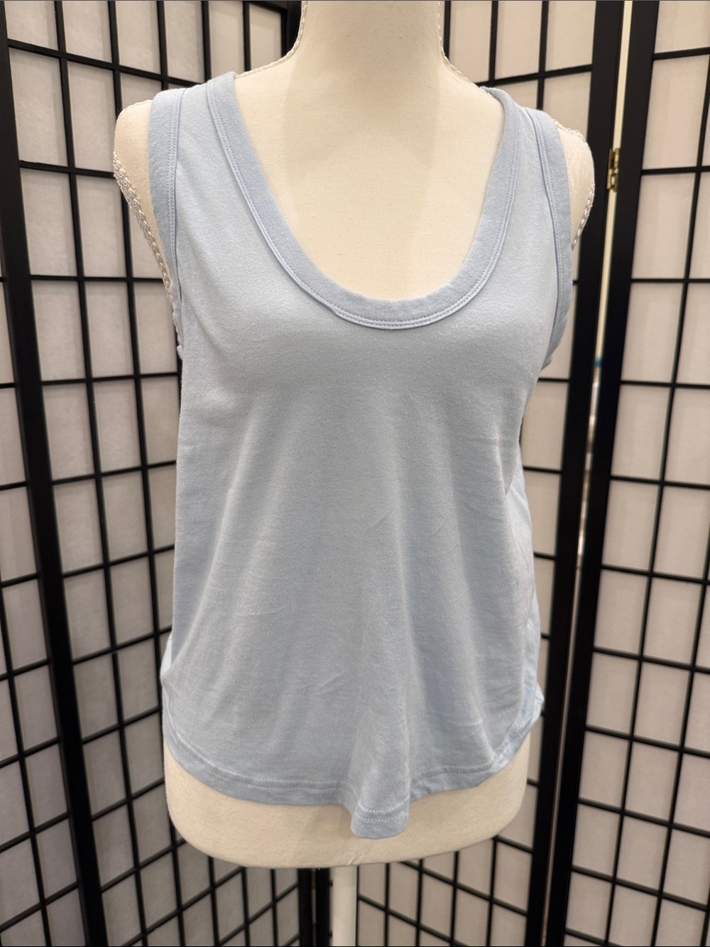 Never worn Light Blue Women's Scoop Neck Tank Top